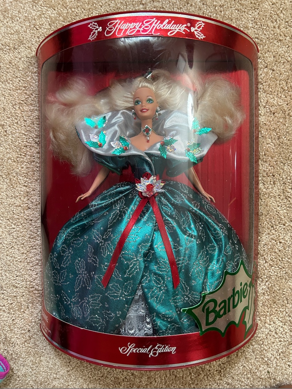 1995 - Barbie Holiday Special Edition Evergreen & Silver Gown Doll